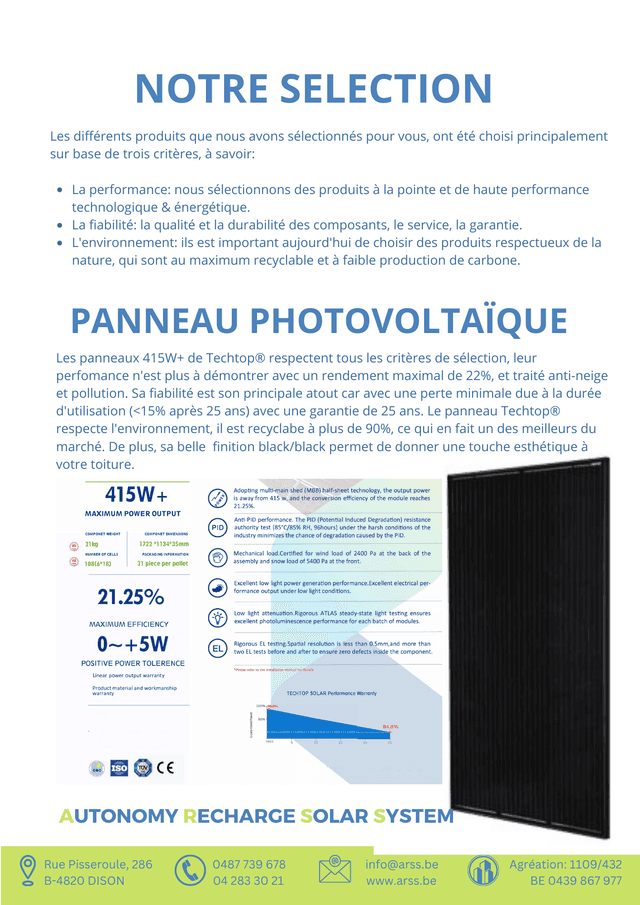 PANNEAUX PHOTOVOLTAÏQUES